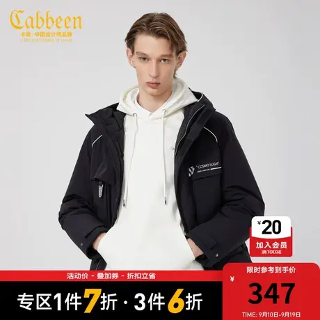 卡宾男装棉外套明线工装外套潮流字母印花棉衣A图片