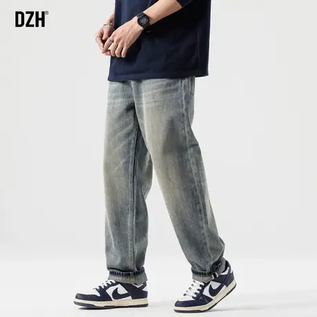 男士直筒牛仔裤男夏季薄款潮牌男裤2023新款休闲裤子美式高街长裤商品大图
