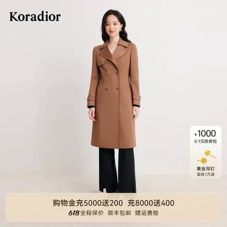 【商场同款】珂莱蒂尔秋季经典简约百搭中长款风衣外套图片