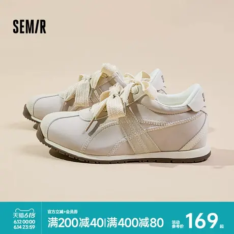 Semir内增高厚底阿甘鞋女2025夏季新款德训鞋复古百搭休闲运动鞋商品大图