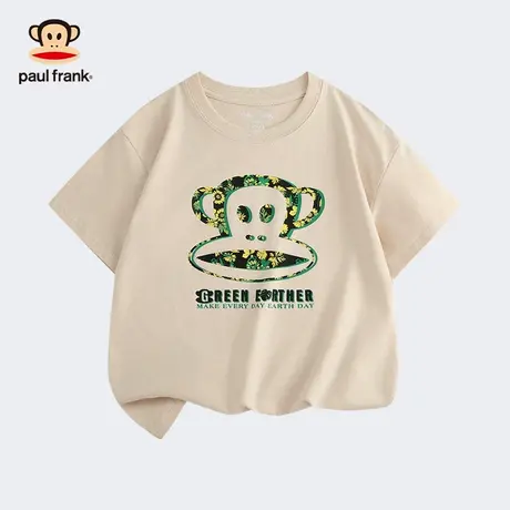 大嘴猴纯棉男童女童白色短袖T恤夏季2025新款中大童装上衣打底衫t图片