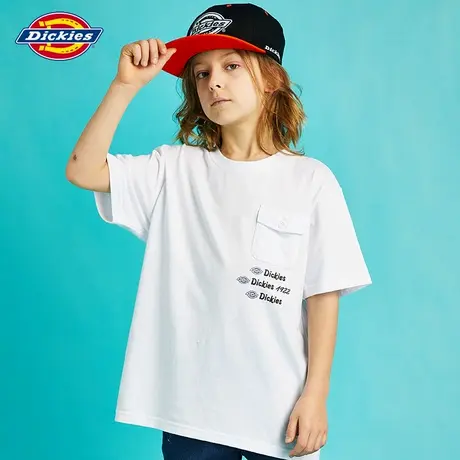 Dickies童装 男女童夏装印花宽松儿童圆领短袖T恤衫反季清仓图片