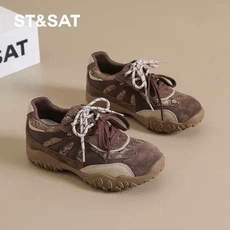 St&Sat/星期六内增高德训鞋女秋季轻便运动休闲鞋复古百搭阿甘鞋商品大图