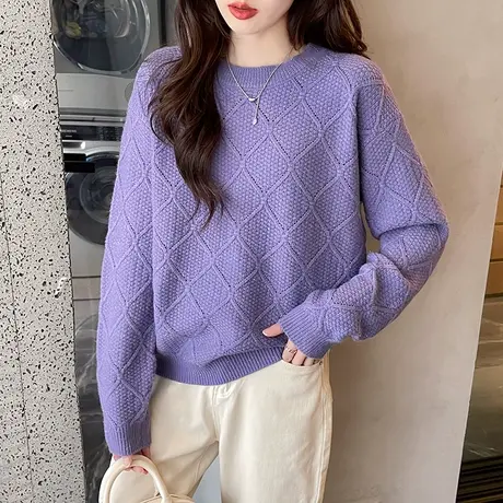 冬季网红爆款2023秋冬新款小香风毛衣针织打底衫外搭上衣洋气百搭图片