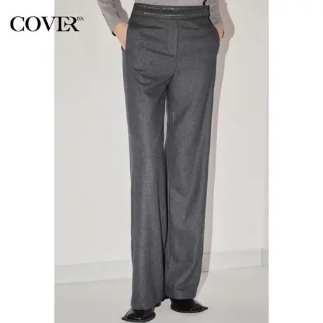 COVER冬季人字纹轻商务美拉德休闲裤图片