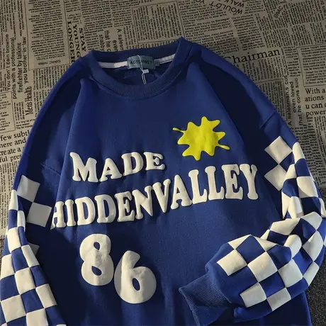 无帽卫衣女春秋小个子宽松韩版ins超火上衣bf慵懒风美式复古外套商品大图