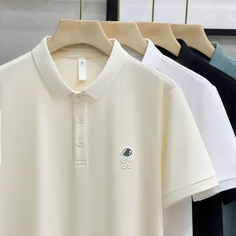 夏季新款男polo衫t恤短袖翻领半袖潮流休闲百搭时尚太空印花体恤图片