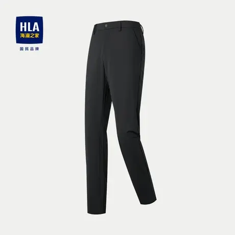 HLA/海澜之家修身休闲裤2024春夏新款商务中腰直筒裤子男图片