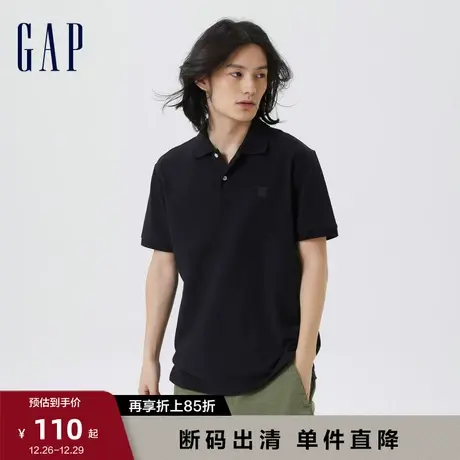 【断码优惠】Gap男装夏季LOGO纯色短袖POLO衫611572通勤休闲上衣商品大图