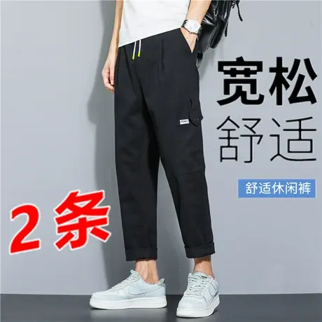 工装裤男直筒宽松潮牌大码港风韩版潮流裤子男春夏季休闲百搭ins商品大图