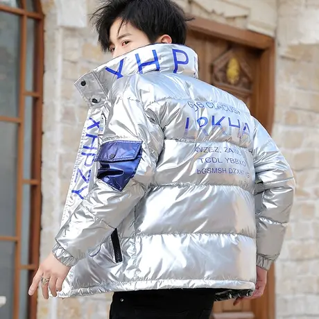 冬季新款棉衣男士韩版潮流时尚休闲立领保暖羽绒棉服男装外套袄子图片