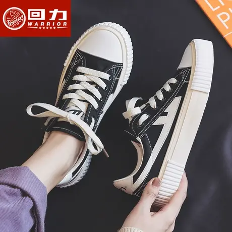 回力帆布鞋女2022年秋季新款ulzzang百搭ins潮秋季薄款透气板鞋子商品大图