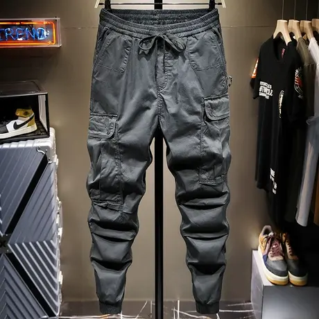 夏季薄款香港潮牌工装裤男束脚宽松百搭男士休闲长裤子男运动男装商品大图