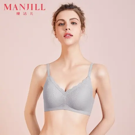 熳洁儿无钢圈文胸舒适一片式无痕内衣女夏季薄款小胸聚拢平胸专用商品大图