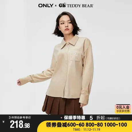 ONLY2023冬季新款GB TEDDY BEAR泰迪熊联名款衬衫女|123305013商品大图