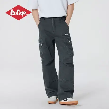 Lee Cooper春夏季潮流工装裤男款2025多口袋拉链宽松阔腿休闲长裤商品大图