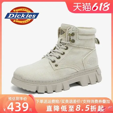 Dickies马丁靴男款2025新款男鞋夏季帆布靴子短靴男士户外工装靴商品大图