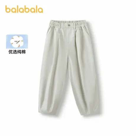 巴拉巴拉男童女童裤子中大童休闲长裤儿童萝卜裤2024春秋新款童装商品大图