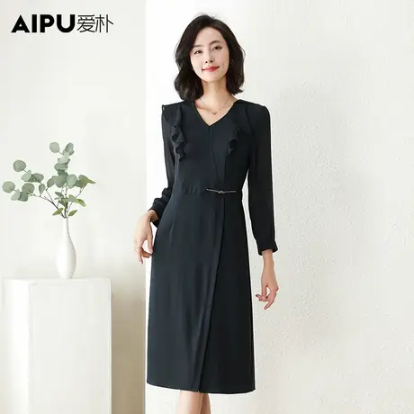 爱朴【直播专享】气质大码胖mm时髦连衣裙商品大图