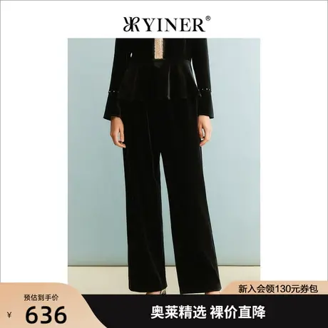 YINER音儿商场同款女装2023秋季新款休闲裤8C63320046商品大图