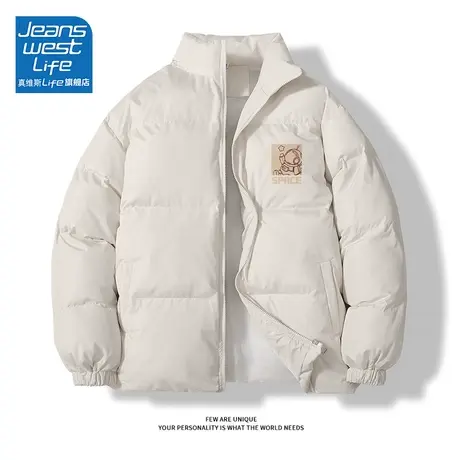 真维斯LIFE米白棉服女款秋冬季2023新款爆款潮流韩系穿搭初冬外套商品大图