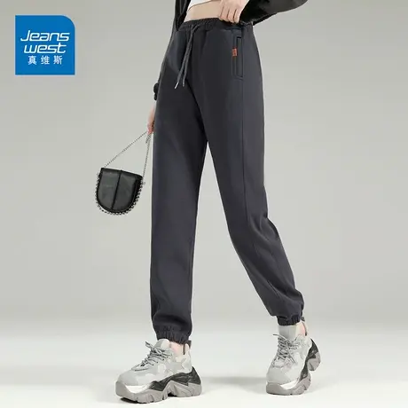 真维斯裤子女2022新款韩版学生宽松潮流休闲裤显瘦小个子运动裤潮商品大图