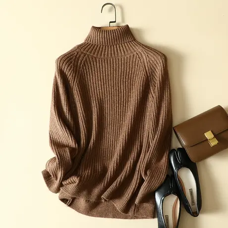 加厚高领毛衣女内搭2023新款秋冬装慵懒风气质宽松外穿打底针织衫图片