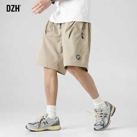 男士卡其色短裤男潮牌夏季薄款运动五分裤宽松裤子2023新款半截裤商品大图