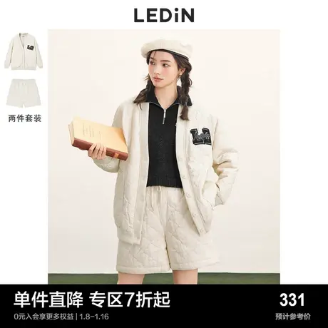 乐町学院风休闲棉服套装冬季棉衣C1FCC4101图片