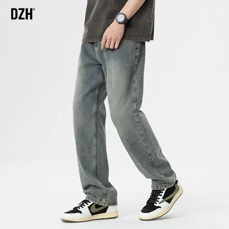 男士美式复古牛仔裤男春季直筒潮牌休闲裤子男款2024年新款老爹裤商品大图
