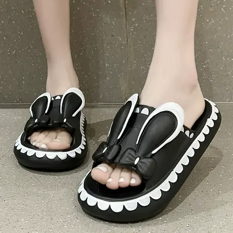 2024新款厚底海边度假时尚凉拖鞋女生居家外穿法式平底增高可爱商品大图