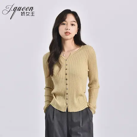 针织衫女士2023早秋季新款气质时尚修身显瘦打底内搭长袖薄款上衣商品大图