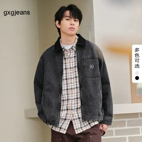 gxg.jeans男装2024年春季新款翻领牛仔夹克JFD1E800091图片