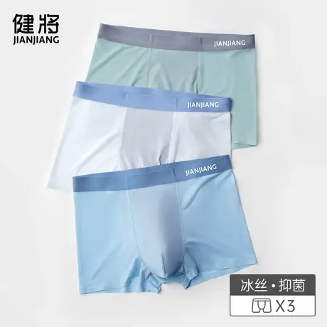 健将男士内裤冰丝四角裤无痕透气男生运动平角裤2025新款夏季薄款图片