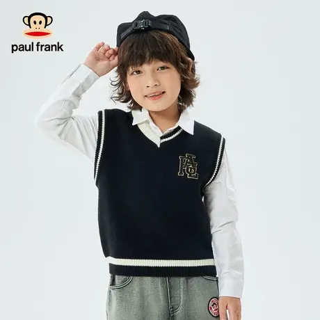大嘴猴童装儿童春秋毛衣背心2023新品男女童针织衫上衣中大童马甲商品大图