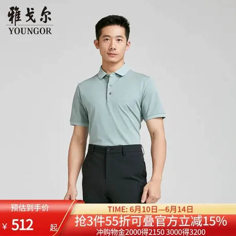 【商场同款】雅戈尔男士短袖T恤夏季新款官方商务休闲短袖T恤衫男图片
