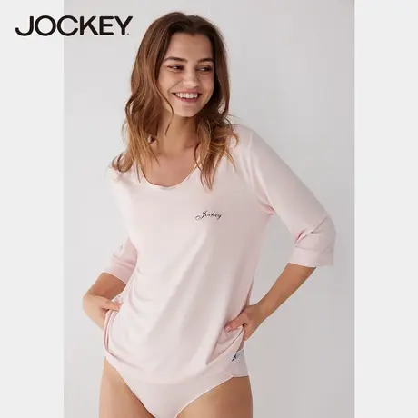 Jockey【失重系列】睡衣女士莫代尔薄款夏天可外穿出门家居服上衣商品大图