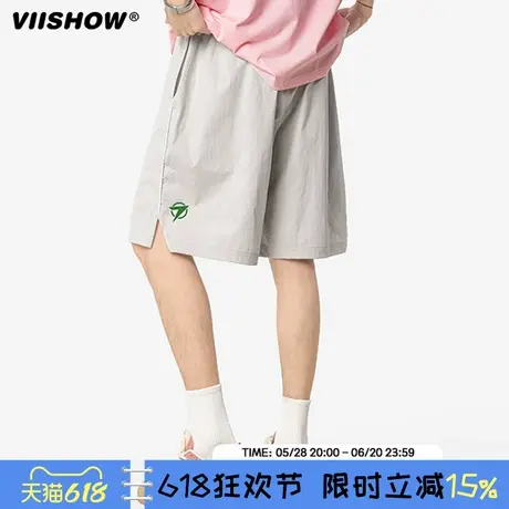 VIISHOW篮球运动短裤男2025新款夏季速干中裤子宽松休闲薄五分裤商品大图