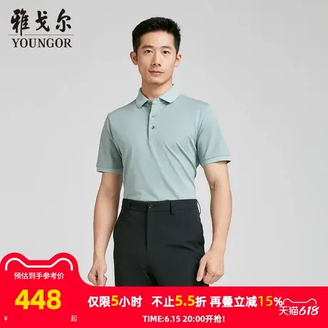 【商场同款】雅戈尔男士短袖T恤夏季新款官方商务休闲短袖T恤衫男图片