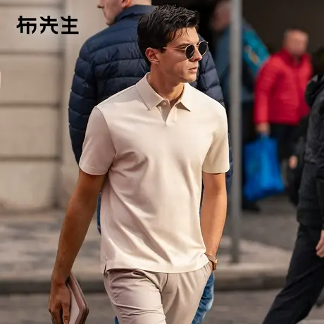MrBu布先生行政纯色polo男2025春夏简约凉感科技短袖T恤AT16022商品大图