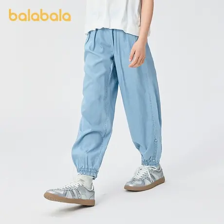 【商场同款】巴拉巴拉女童牛仔裤儿童裤子2025新款夏长裤凉感抗菌图片