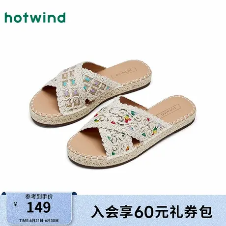 热风外穿拖鞋女款2025年夏季新款交叉带度假风凉拖百搭花色一字拖图片