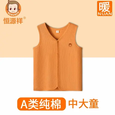 恒源祥儿童保暖马甲坎肩春秋冬男童校服神器内穿纯棉男孩加绒马夹商品大图