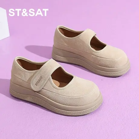 St&Sat/星期六法式玛丽珍鞋女早秋厚底勃肯鞋乐福一字带浅口单鞋商品大图