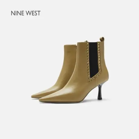【商场同款】Nine West/玖熙高跟时装靴女秋冬细跟短靴时尚切尔西商品大图