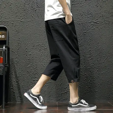 2019夏季薄款短裤男ins潮牌青少年宽松休闲五分运动束脚7七分裤子商品大图