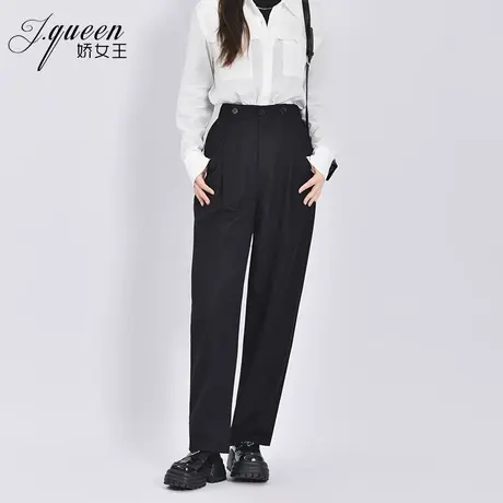 哈伦裤女秋季新款休闲百搭通勤高腰显瘦西装裤九分小脚萝卜裤子图片