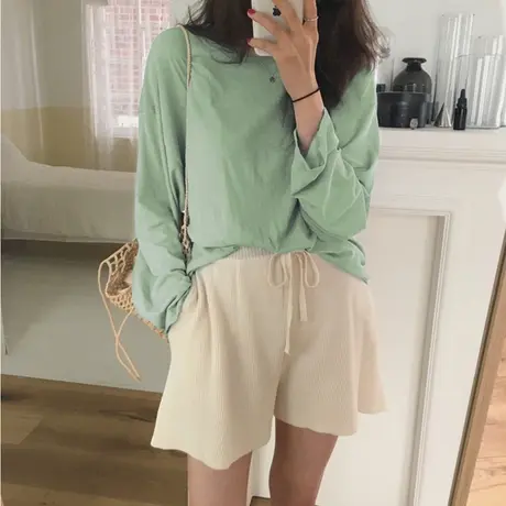 2024年春秋冬新款洋气内搭打底衫白色宽松长袖T恤女装早秋衣上衣商品大图