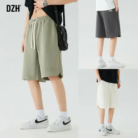 男士运动短裤男夏季潮牌户外休闲五分裤男款宽松美式中裤针织裤子商品大图