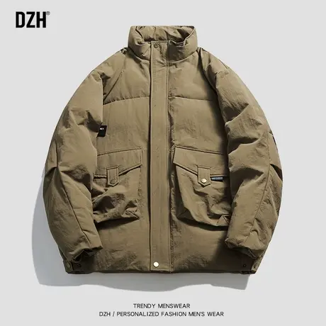 男士卡其色棉衣男冬季加厚外套设计感潮牌棉服男款宽松袄子大棉袄商品大图